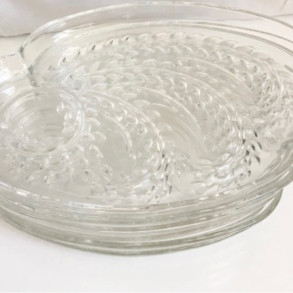 Federal glass co snack plate and mugs set. Clear glass - Picture 6 of 13